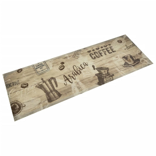 Tapis de Cuisine Lavable Marron Café 60x180 cm Velours