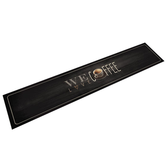 Tapis de cuisine lavable café 60x300 cm velours