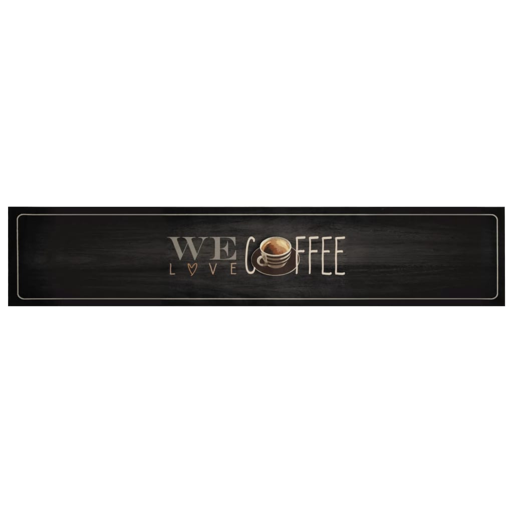 Tapis de cuisine lavable café 60x300 cm velours