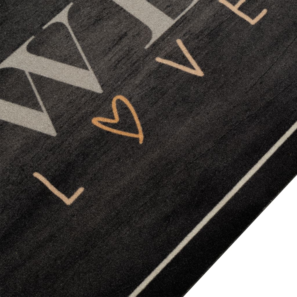 Tapis de cuisine lavable café 60x300 cm velours
