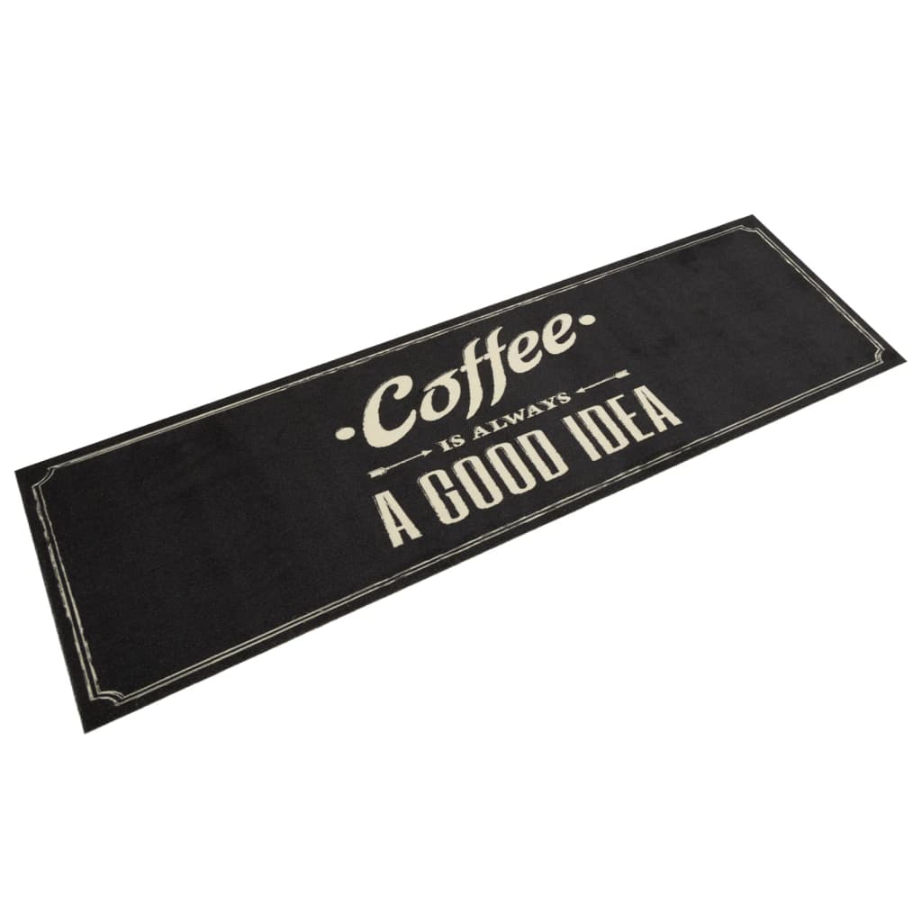 Tapis de cuisine lavable café 45x150 cm velours