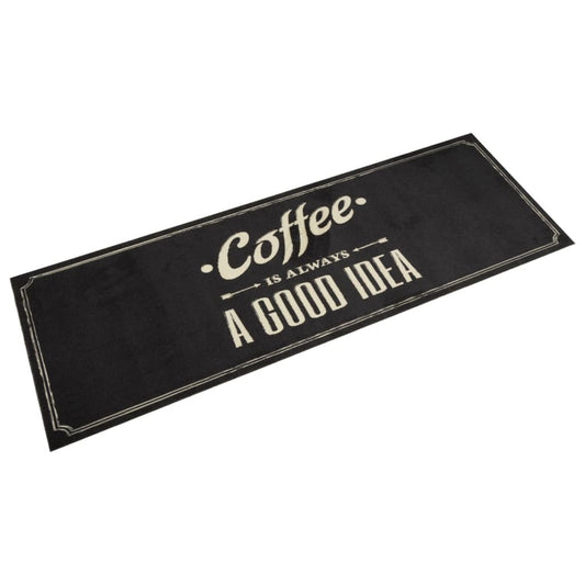 Tapis de cuisine lavable café 60x180 cm velours