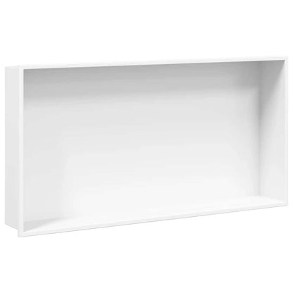 Duschnische Mattweiß 62x32x9 cm Edelstahl