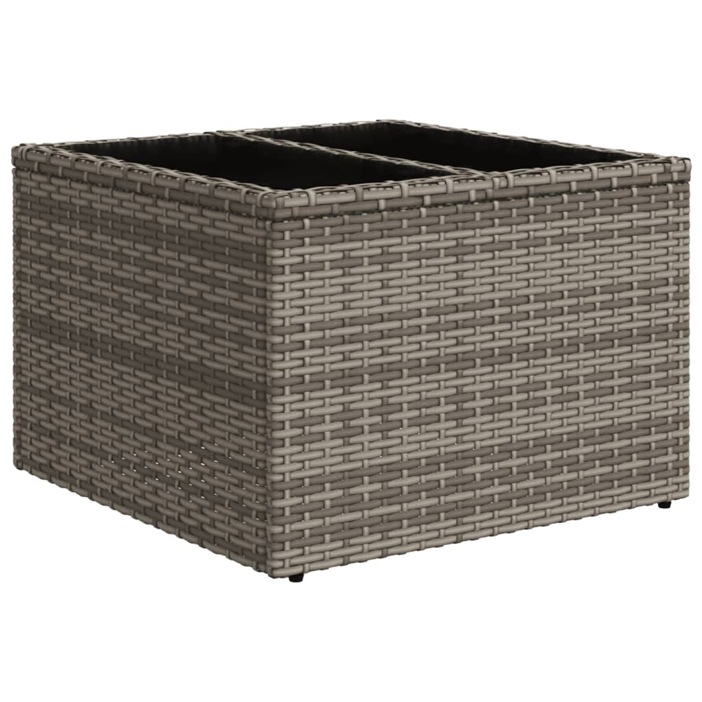 8-teiliges Gartensofa-Set mit Kissen, grau, Polyrattan
