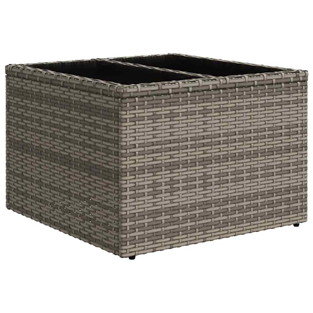 8-teiliges Gartensofa-Set mit Kissen, grau, Polyrattan