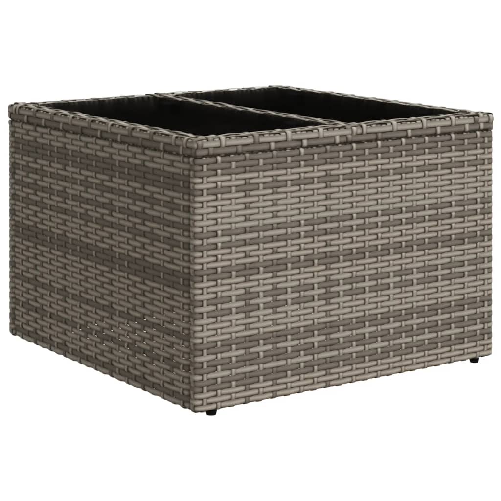 11-teiliges Gartensofa-Set mit Kissen, grau, Polyrattan