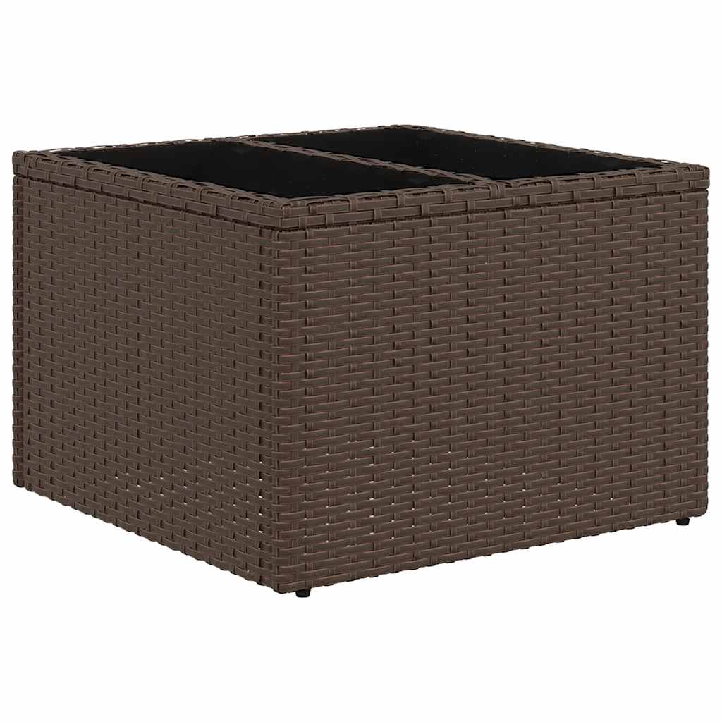 6-teiliges Gartensofa-Set mit Kissen, braun, Polyrattan