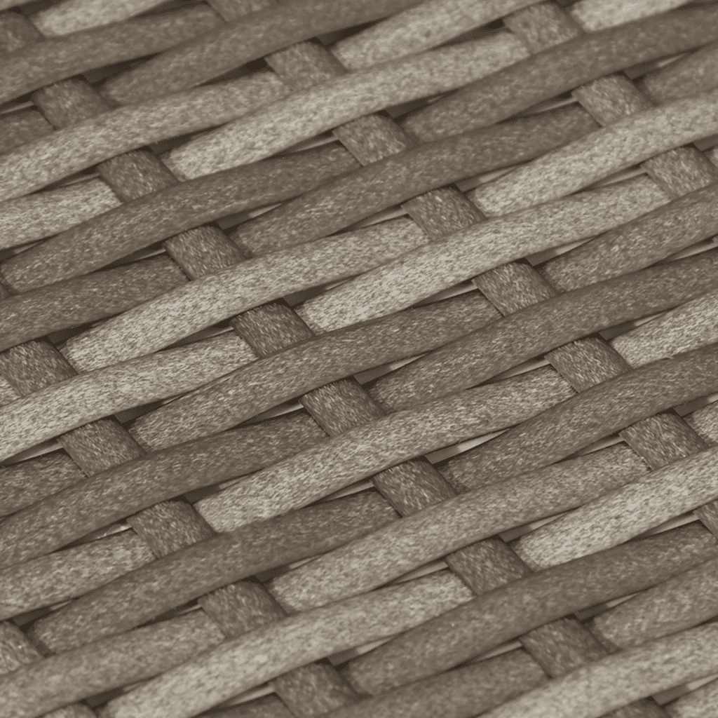 8-tlg. Garten-Sofagarnitur mit Kissen Grau Poly Rattan