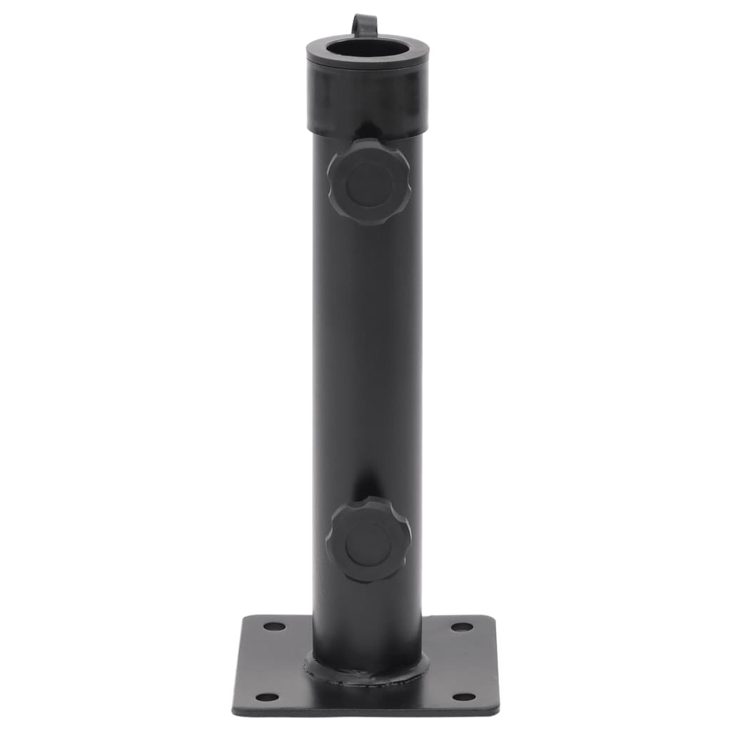 Sonnenschirmständer für Ø38/48 mm Mast Mattschwarz Stahl