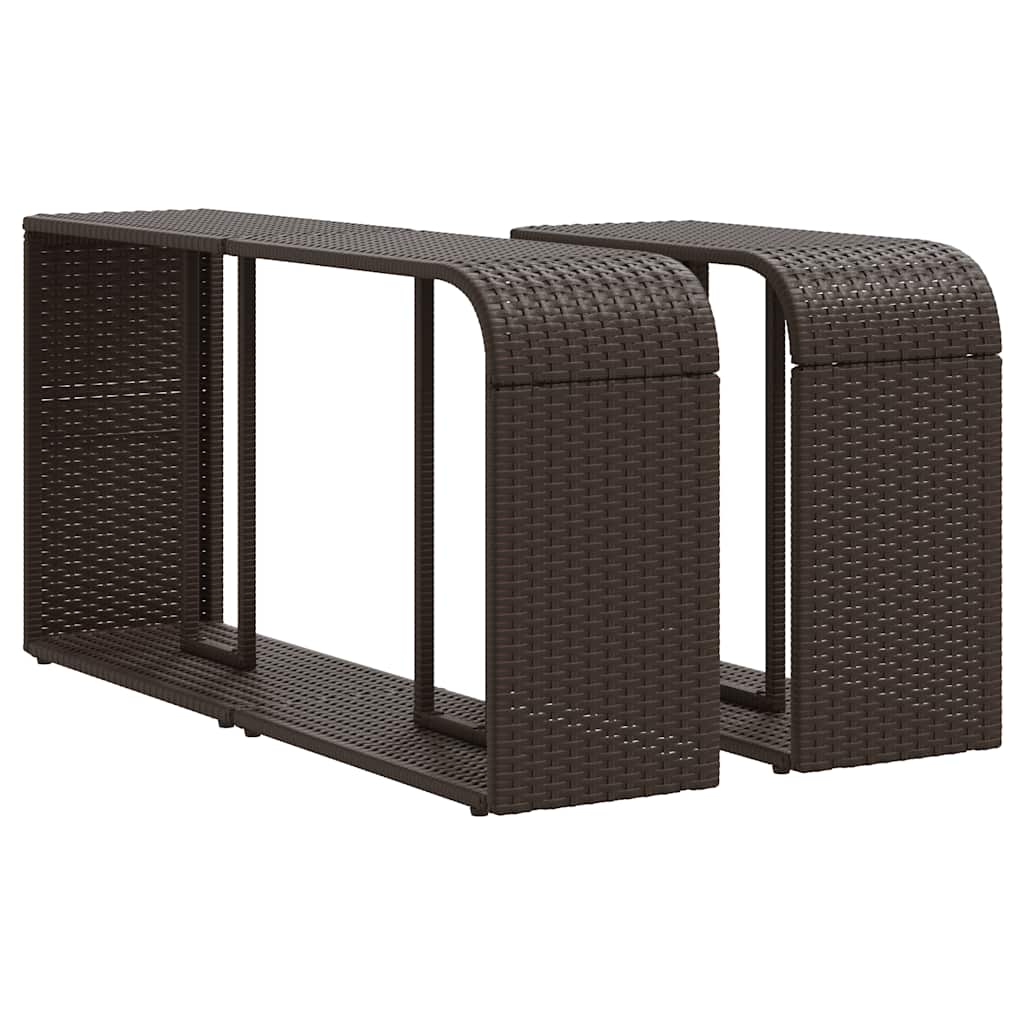 11-teiliges Gartensofa-Set mit Kissen, braun, Polyrattan