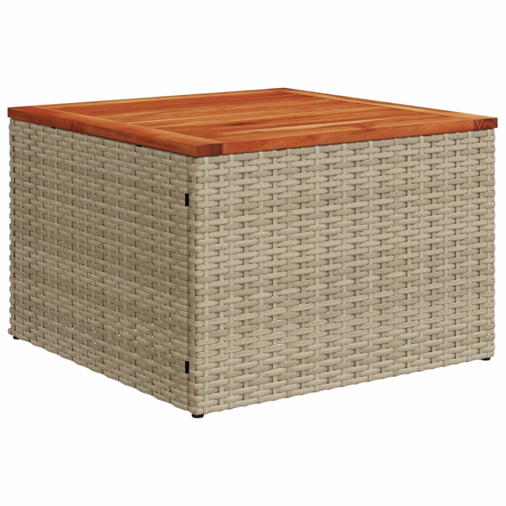 5-tlg. Garten-Sofagarnitur mit Kissen Beige-Mix Poly Rattan