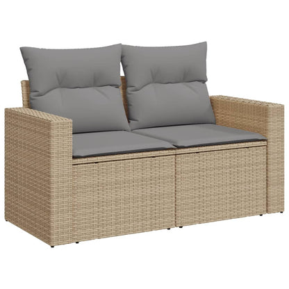 Patio Sofa Set 3-Sitzer Mischung aus Beige und Hellgrau