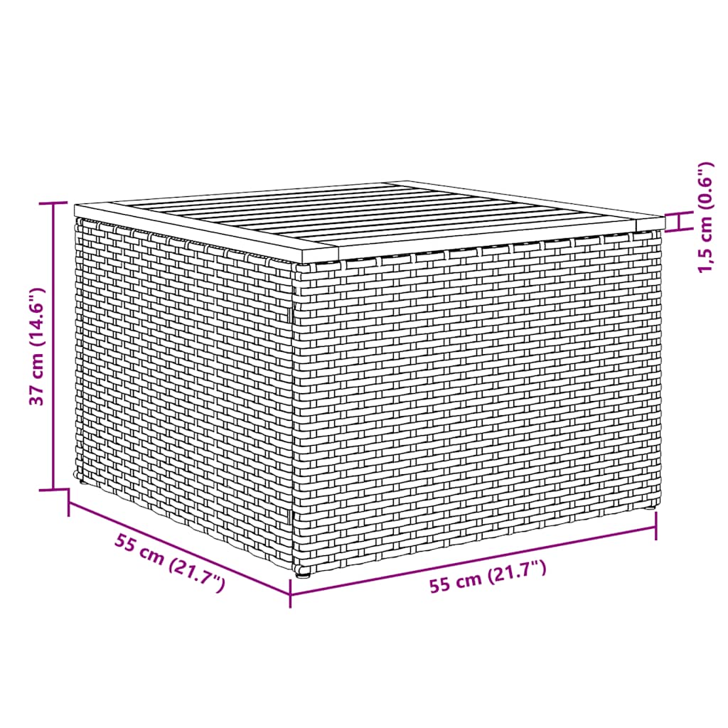 7-tlg. Garten-Sofagarnitur mit Kissen Schwarz Poly Rattan