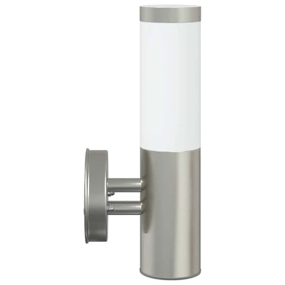 Außenwandleuchte Silber 15 x 7,5 x 33 cm Edelstahl und Plastik