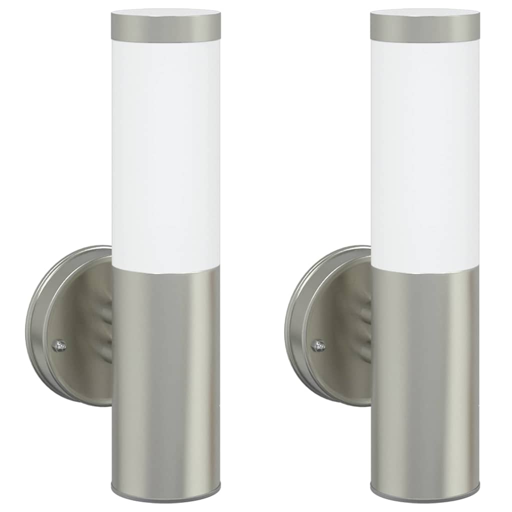 Außenwandleuchte 2 pcs Silber 15 x 7,5 x 33 cm