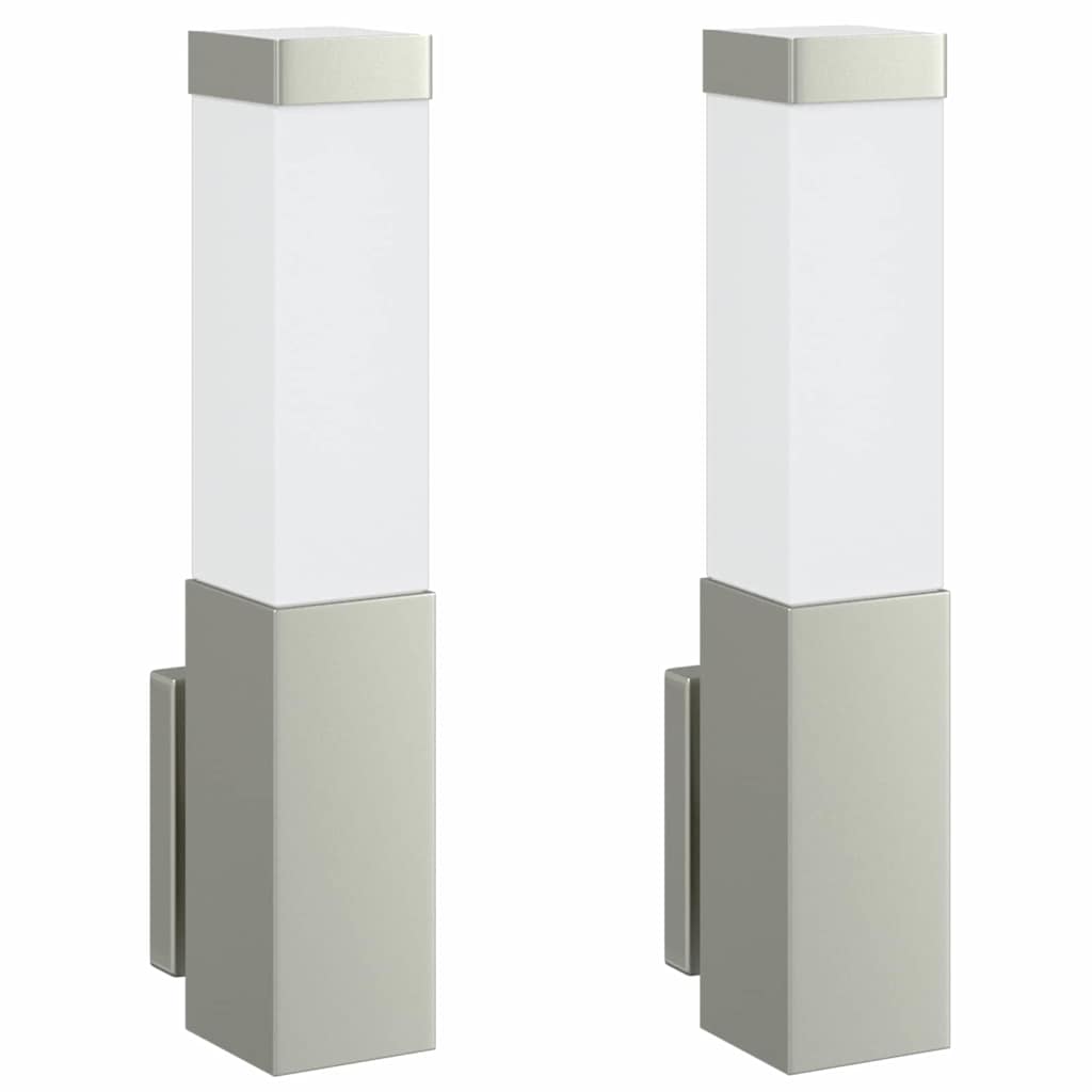 Außenwandlampen 2 pcs Silber 10.5 x 6 x 35 cm Edelstahl