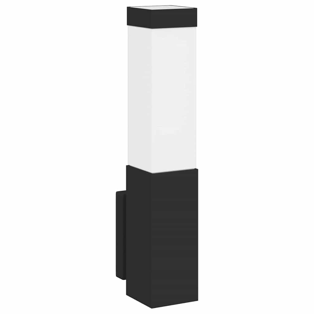 Außenwandlampen 2 pcs Schwarz 10.5 x 6 x 35 cm Edelstahl
