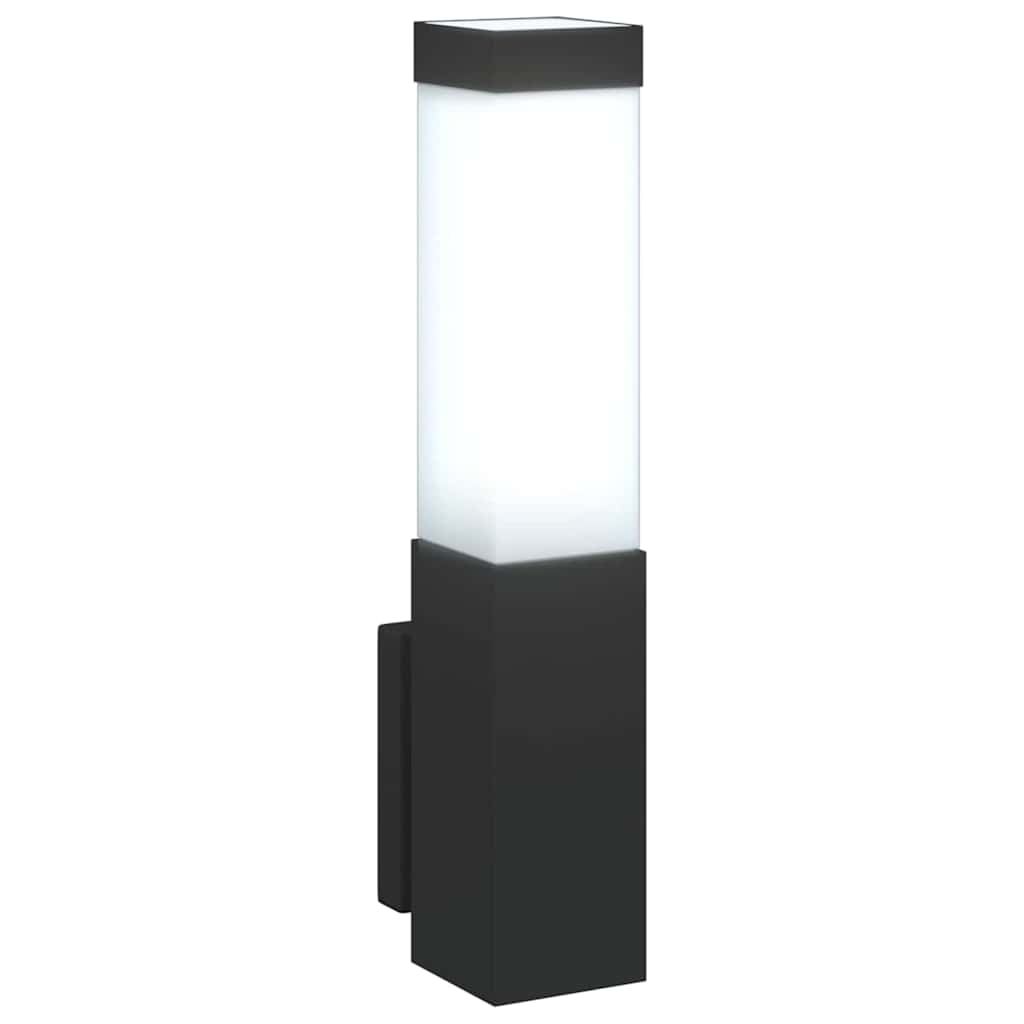 Außenwandlampen 2 pcs Schwarz 10.5 x 6 x 35 cm Edelstahl