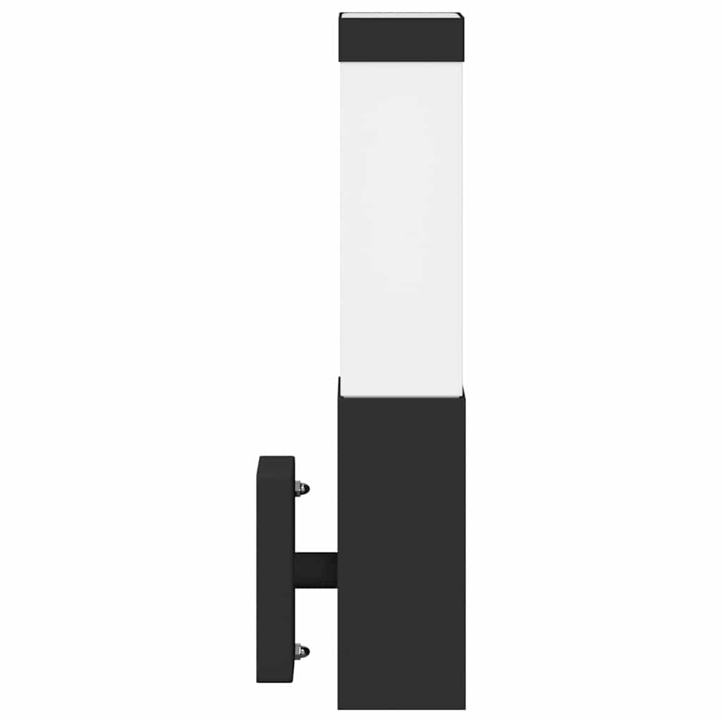 Außenwandlampen 2 pcs Schwarz 10.5 x 6 x 35 cm Edelstahl