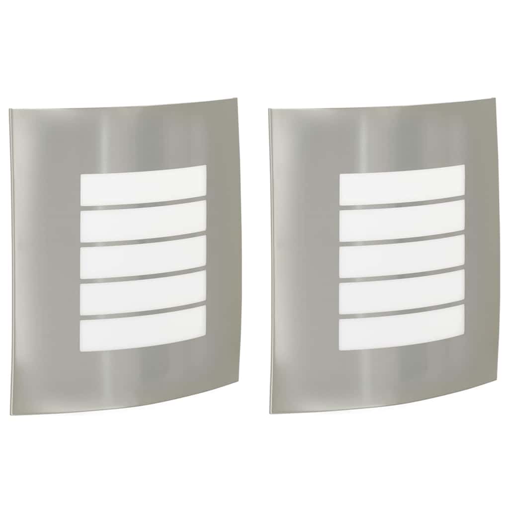 Außenwandlampen 2 pcs Silber 23.5 x 10.5 x 26 cm Edelstahl