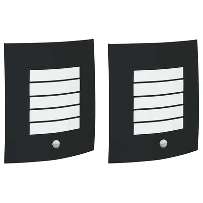 Außenwandleuchte 2 stk. Schwarz 23,5 x 9 x 26 cm