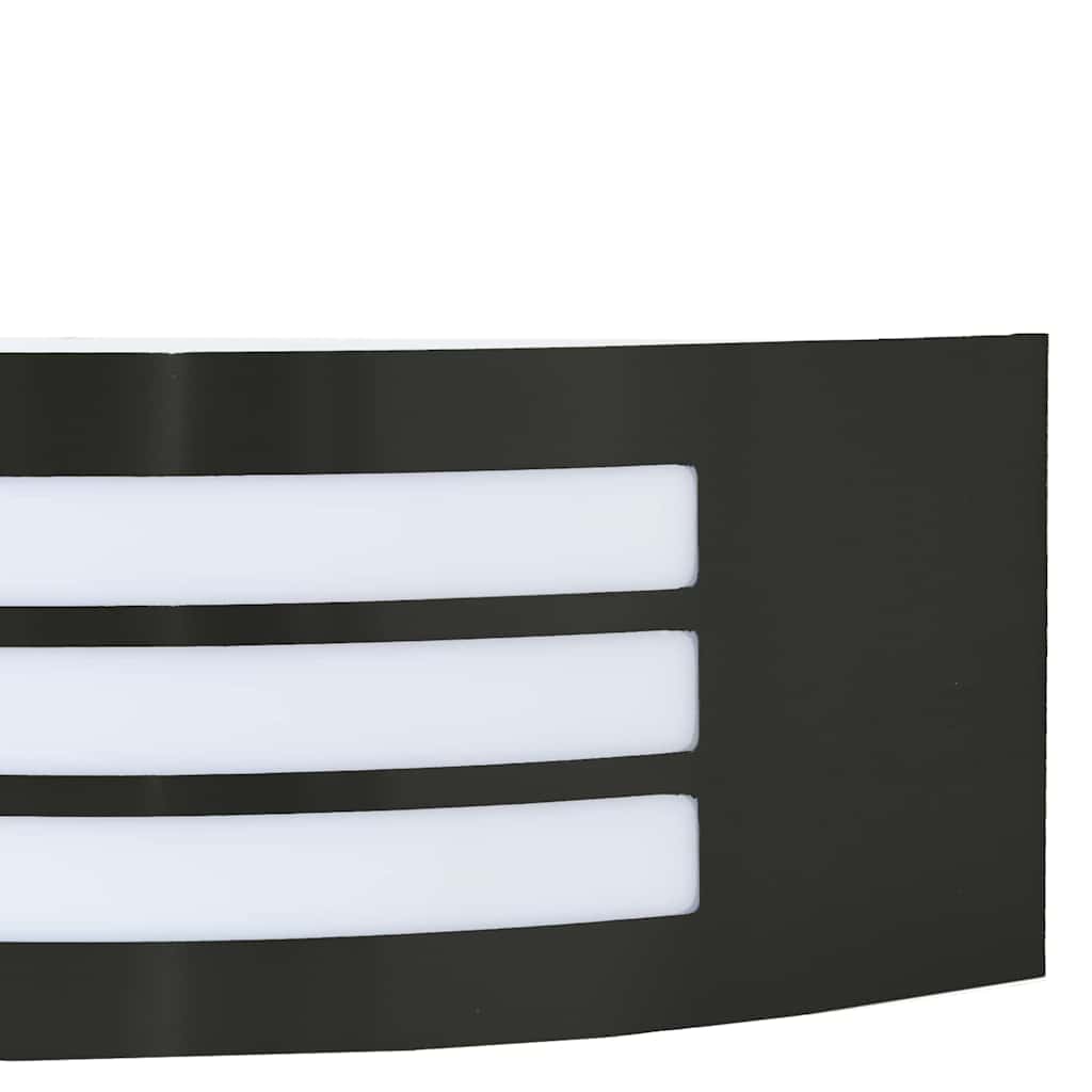 Außenwandlampen 2 pcs Schwarz 32 x 10 x 10 cm Edelstahl