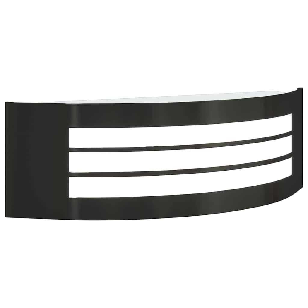 Außenwandlampen 2 pcs Schwarz 32 x 10 x 10 cm Edelstahl
