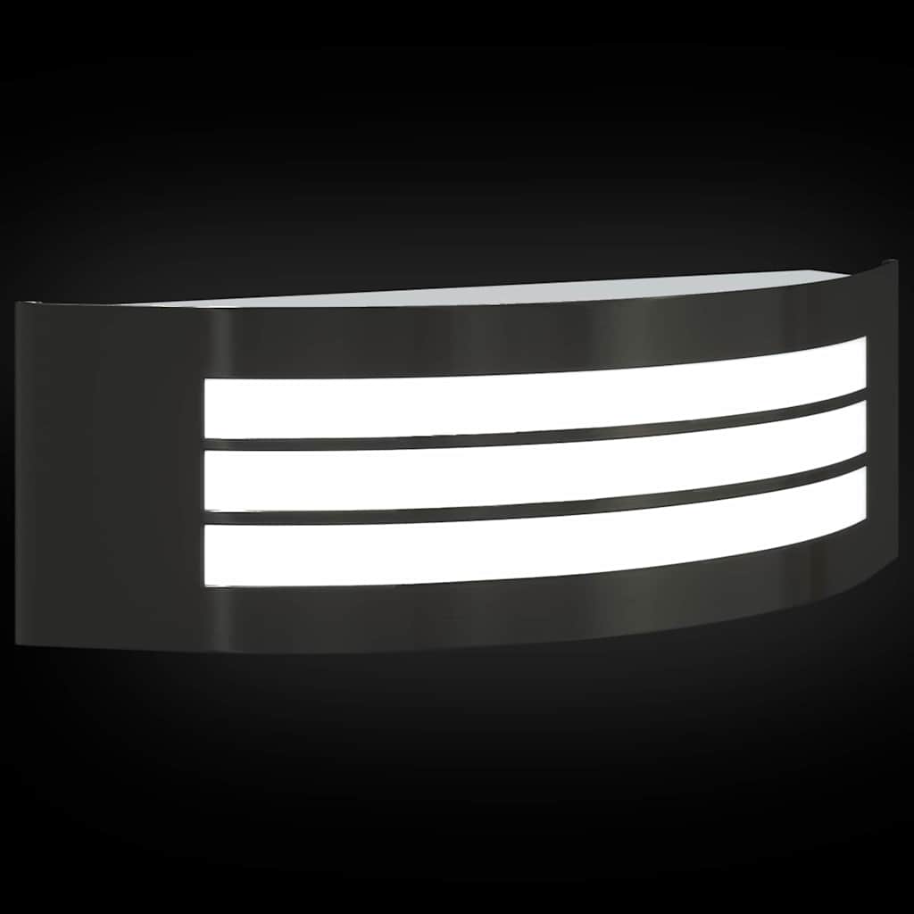 Außenwandlampen 2 pcs Schwarz 32 x 10 x 10 cm Edelstahl