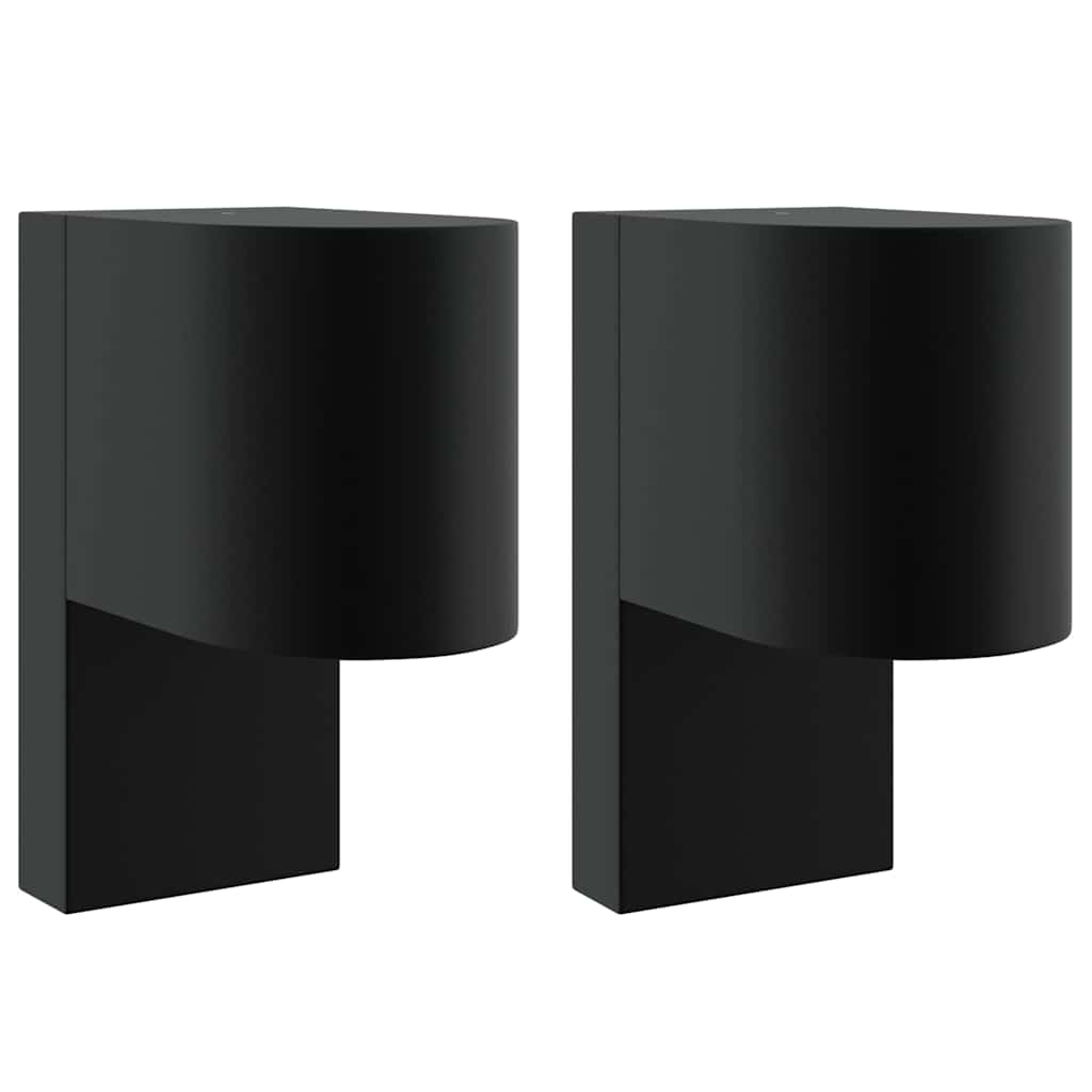 Außenwandleuchte 2 stk. Schwarz 12 x 7 x 15 cm Edelstahl