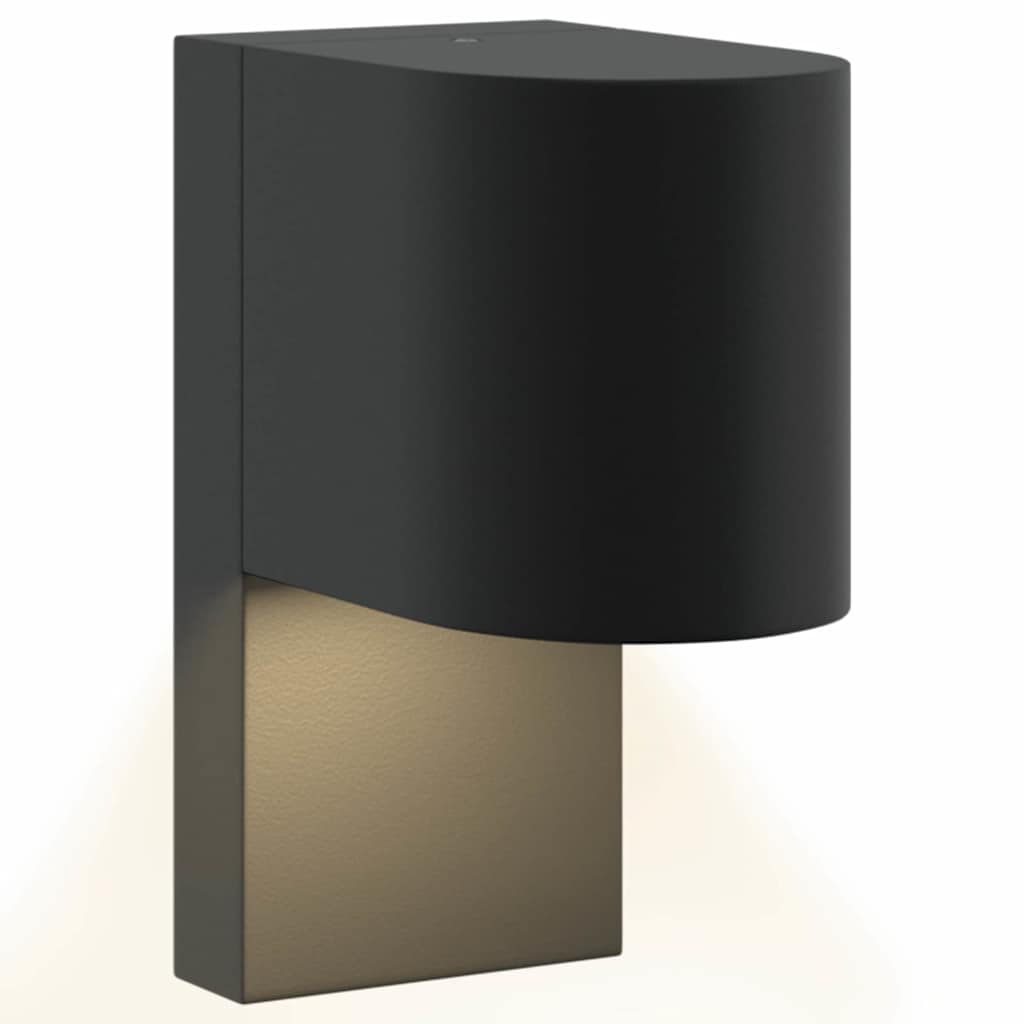 Außenwandleuchte 2 stk. Schwarz 12 x 7 x 15 cm Edelstahl
