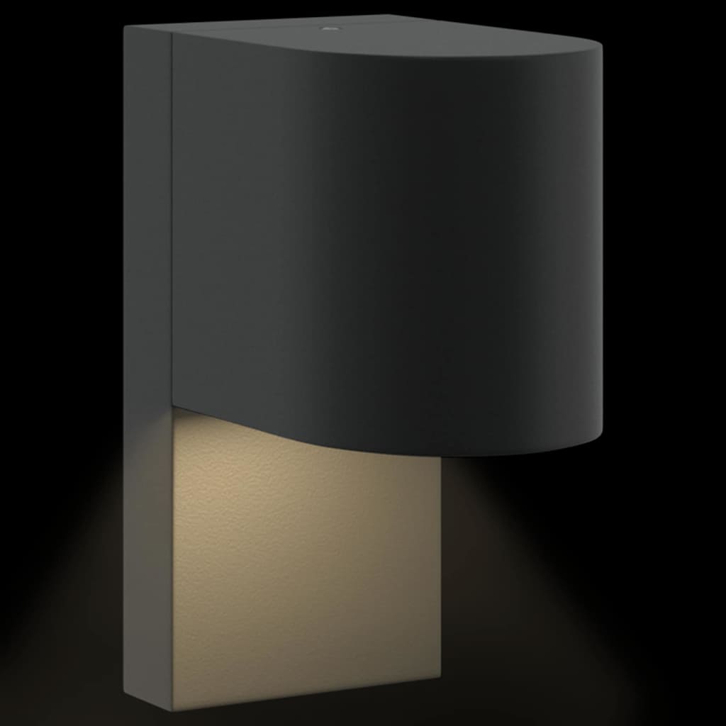 Außenwandleuchte 2 stk. Schwarz 12 x 7 x 15 cm Edelstahl