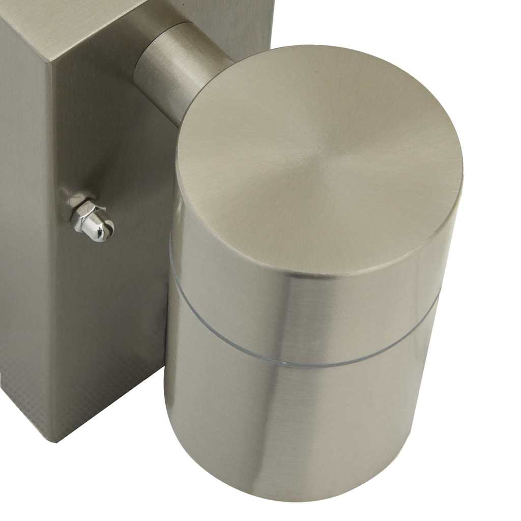 Außenwandlampen 2 pcs Silber 6,5 x 10,5 x 16 cm Edelstahl