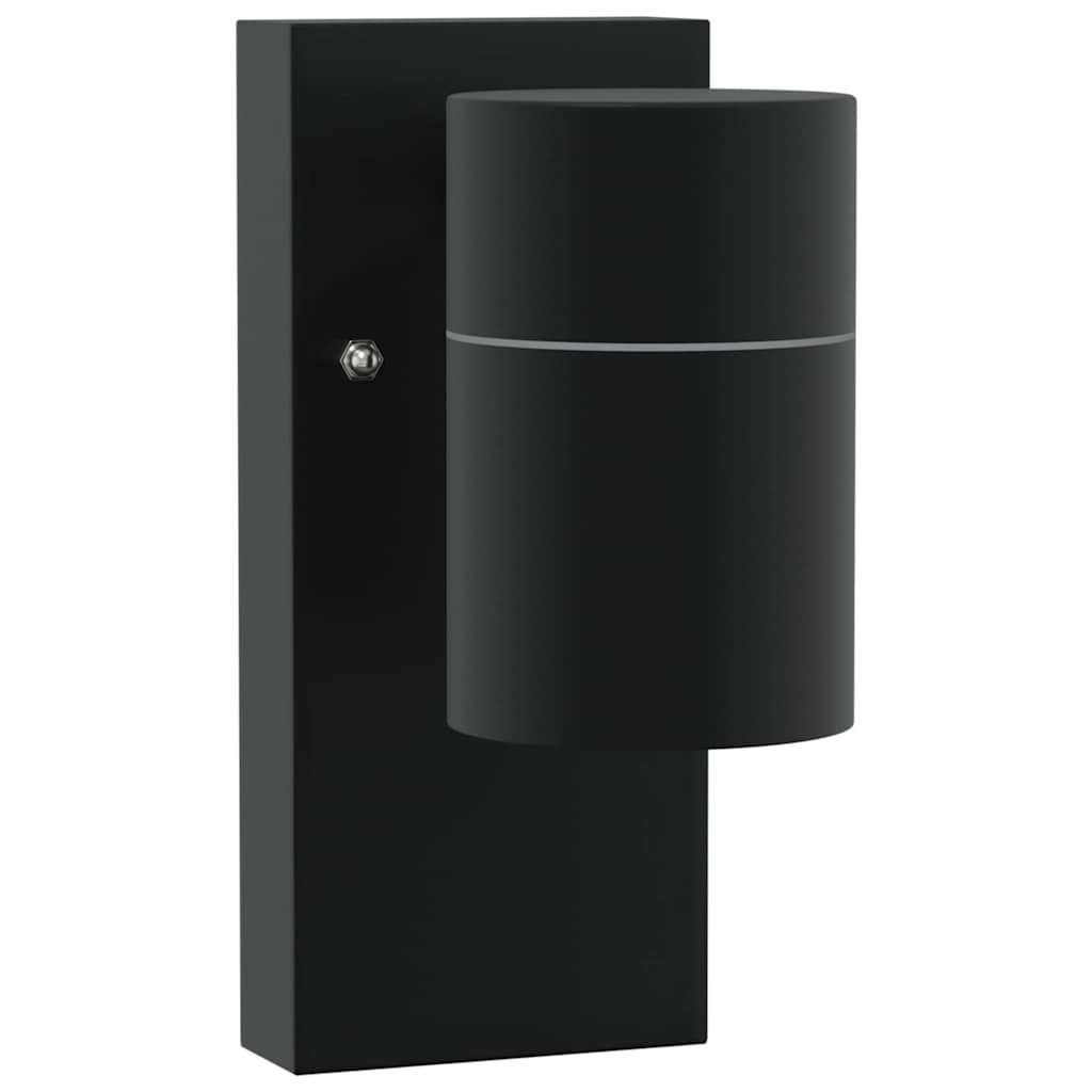 Außenwandlampen 2 pcs Schwarz 6,5 x 10,5 x 16 cm Edelstahl
