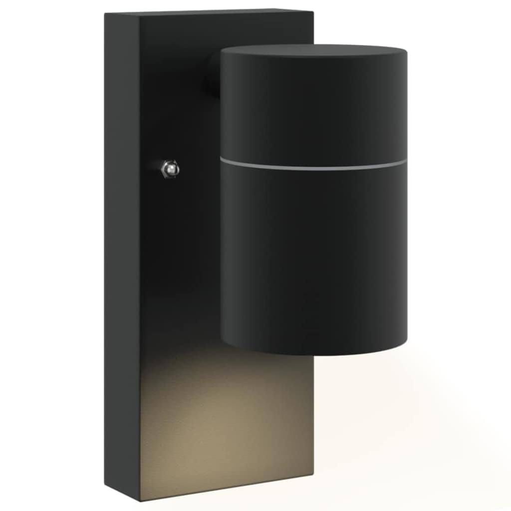 Außenwandlampen 2 pcs Schwarz 6,5 x 10,5 x 16 cm Edelstahl