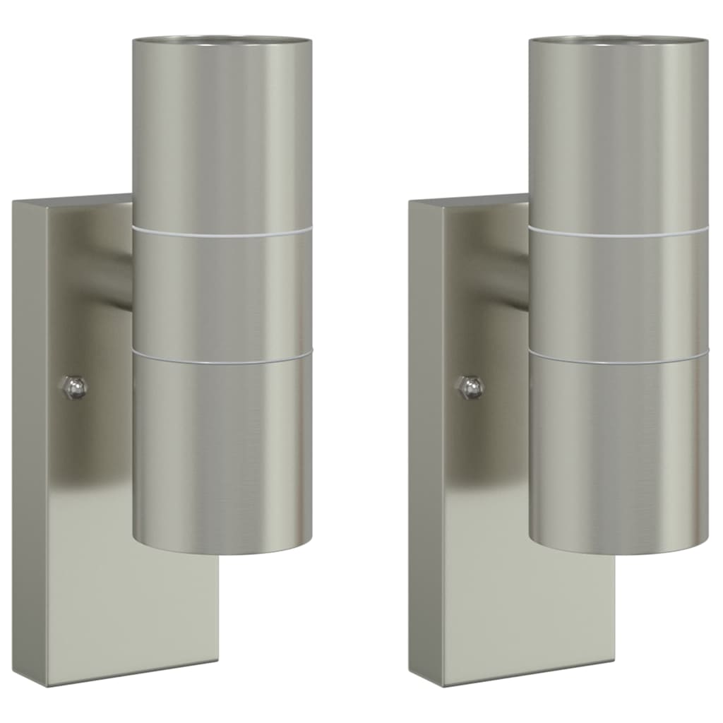 Außenwandlampen 2 pcs Silber 7 x 10 x 22 cm Edelstahl
