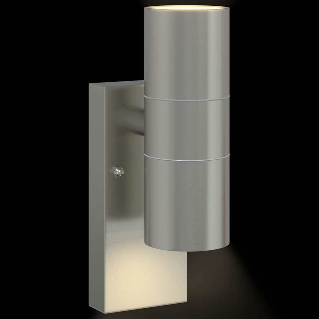 Außenwandlampen 2 pcs Silber 7 x 10 x 22 cm Edelstahl