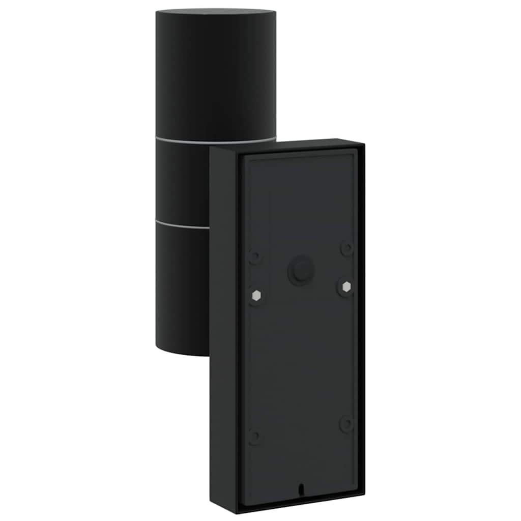 Außenwandlampen 2 pcs Schwarz 7 x 10 x 22 cm Edelstahl