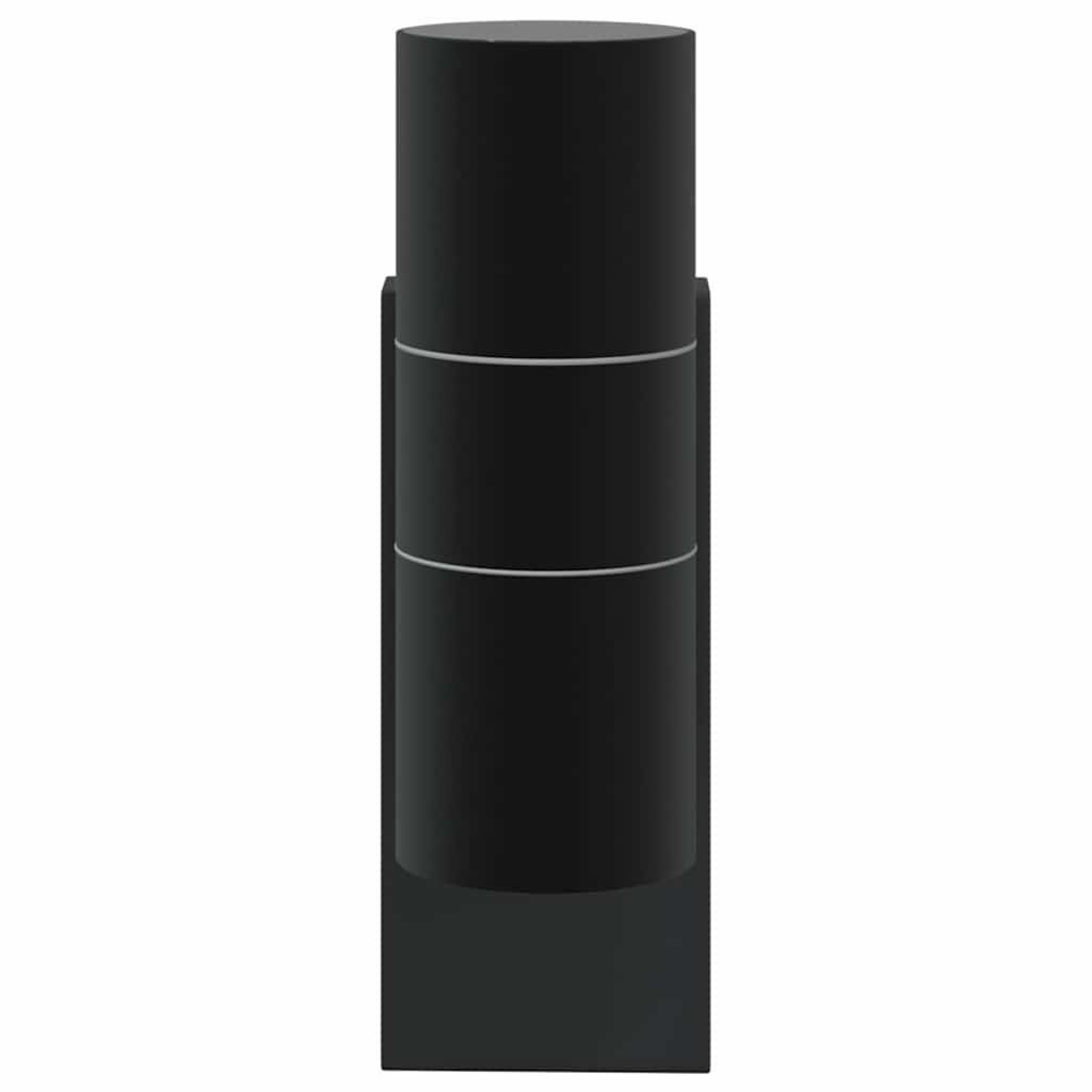 Außenwandlampen 2 pcs Schwarz 7 x 10 x 22 cm Edelstahl