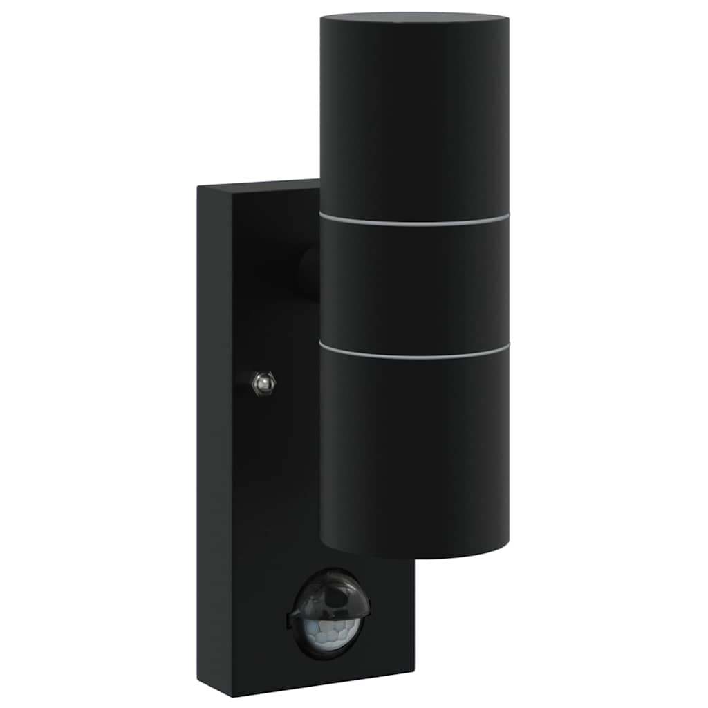 Außenwandlampen 2 pcs Schwarz 7 x 10 x 22 cm Edelstahl