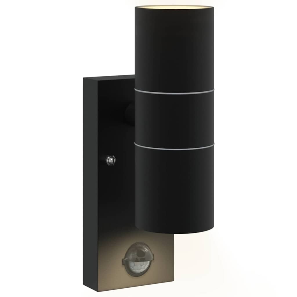 Außenwandlampen 2 pcs Schwarz 7 x 10 x 22 cm Edelstahl