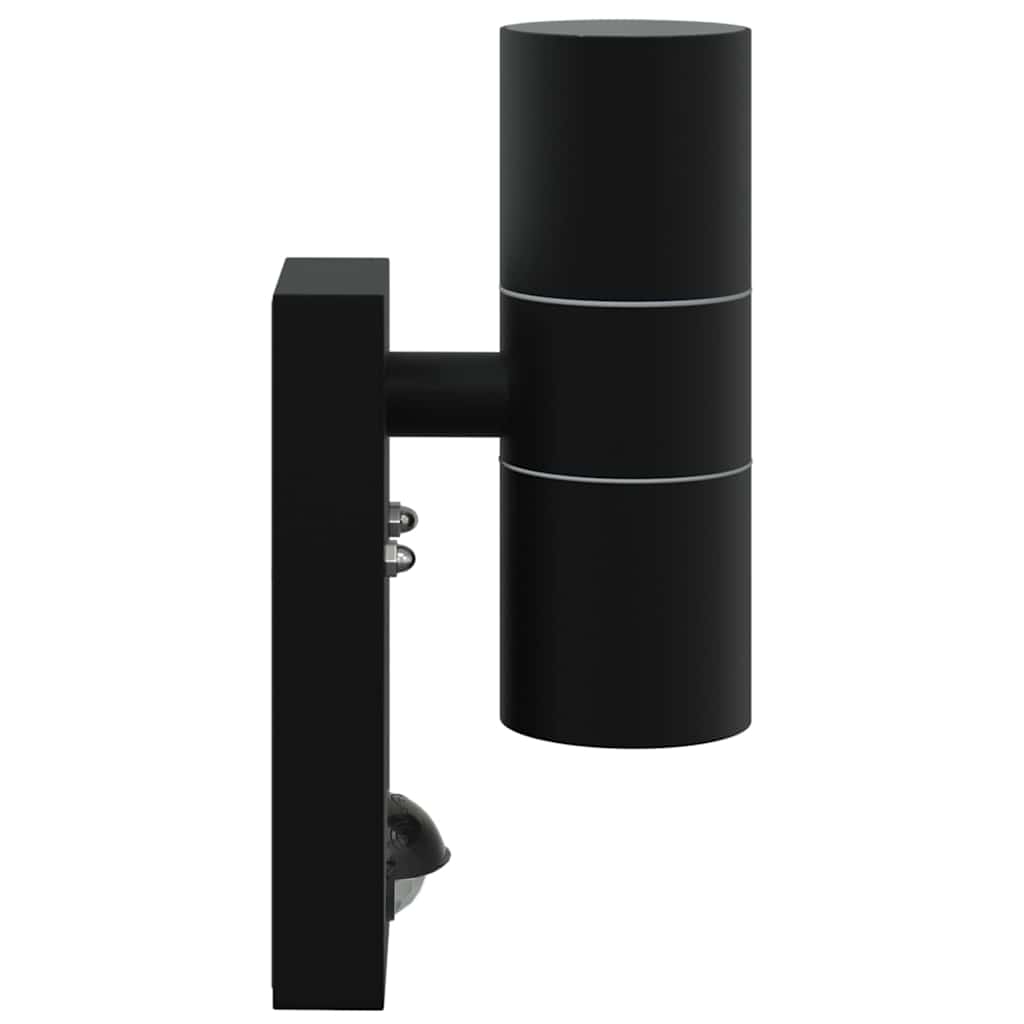 Außenwandlampen 2 pcs Schwarz 7 x 10 x 22 cm Edelstahl