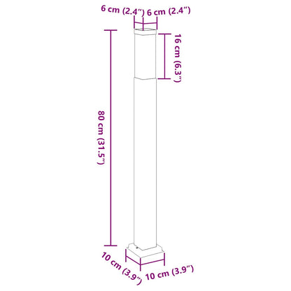 Pollerleuchte 80 cm Edelstahl IP44