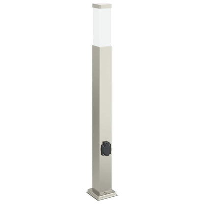 Pollerleuchten mit Auslass 3 Stk. 80 cm Edelstahl IP44
