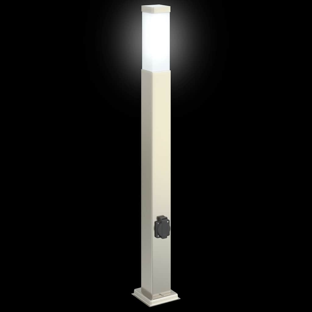 Pollerleuchten mit Auslass 3 Stk. 80 cm Edelstahl IP44