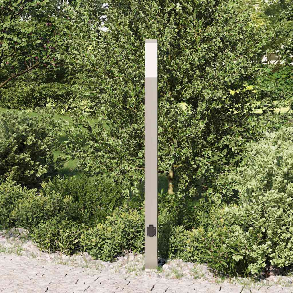 Pollerleuchte mit Auslass 110 cm Edelstahl IP44