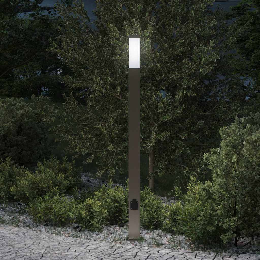 Pollerleuchte mit Auslass 110 cm Edelstahl IP44