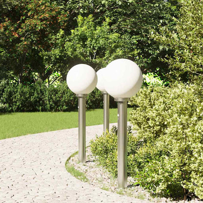 Pollerleuchten mit Sensor 3 Stk. 80 cm Edelstahl IP44