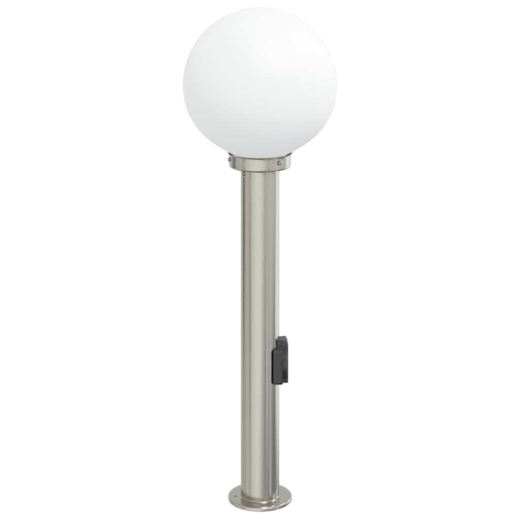 Pollerleuchte mit Auslass 80 cm Edelstahl IP44