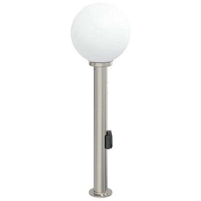 Pollerleuchte mit Sensor&Steckdose 80 cm Edelstahl IP44