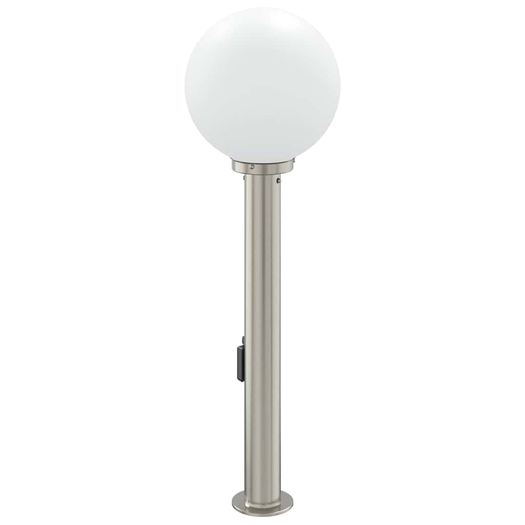 Pollerleuchte mit Sensor&Steckdose 80 cm Edelstahl IP44